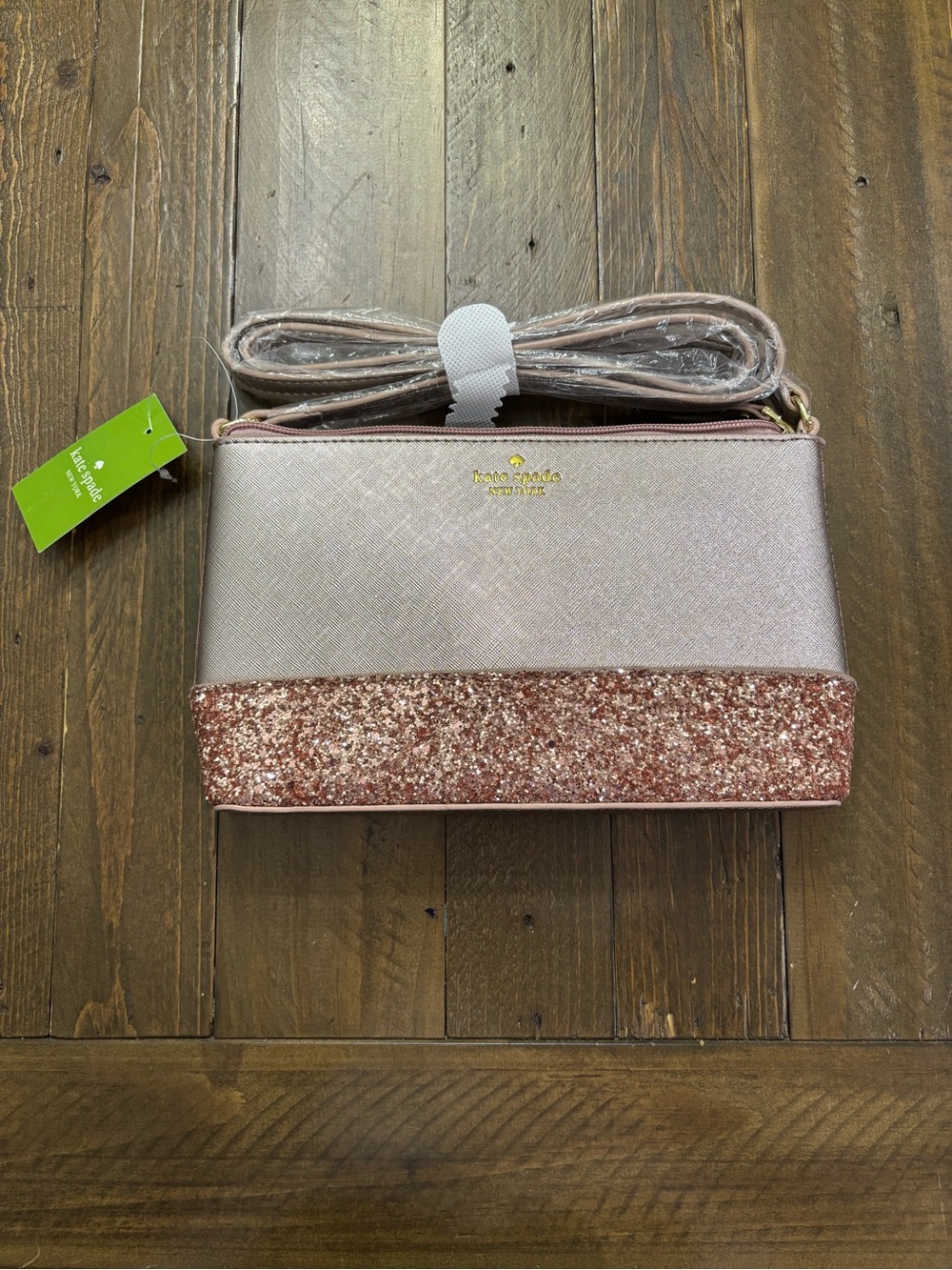 Kate Spade Flash Glitter Maryanne Crossbody Bag in Pink